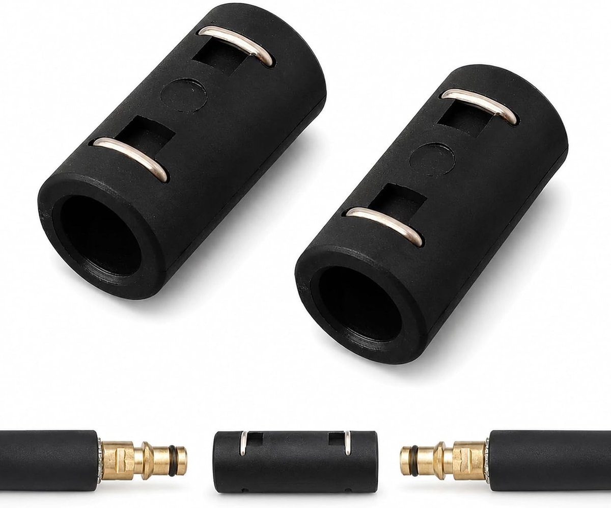 2 stuks hogedrukreiniger slangverbinders met M22IG Quick Connect-aansluiting, verbindingsadapter voor hogedrukslangen, compatibel met diverse modellen