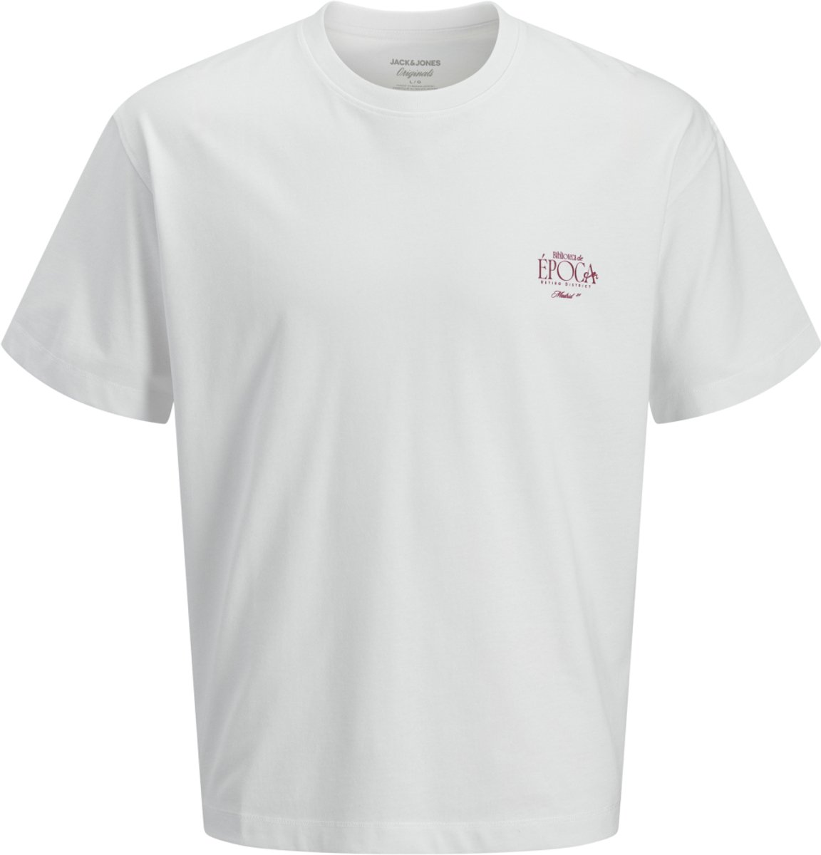 Jack & Jones T-shirt Jorsalamanco Photo Back Tee Ss Cn S 12303070 Bright White Mannen Maat - M