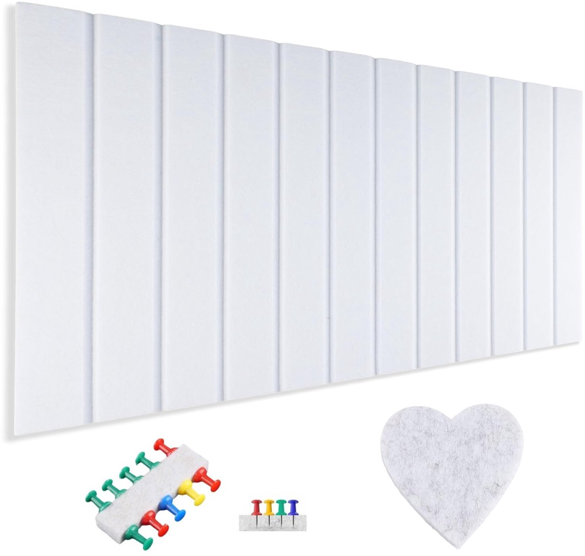 Omgoods - Wit Vilt Prikbord 80 x 120 cm