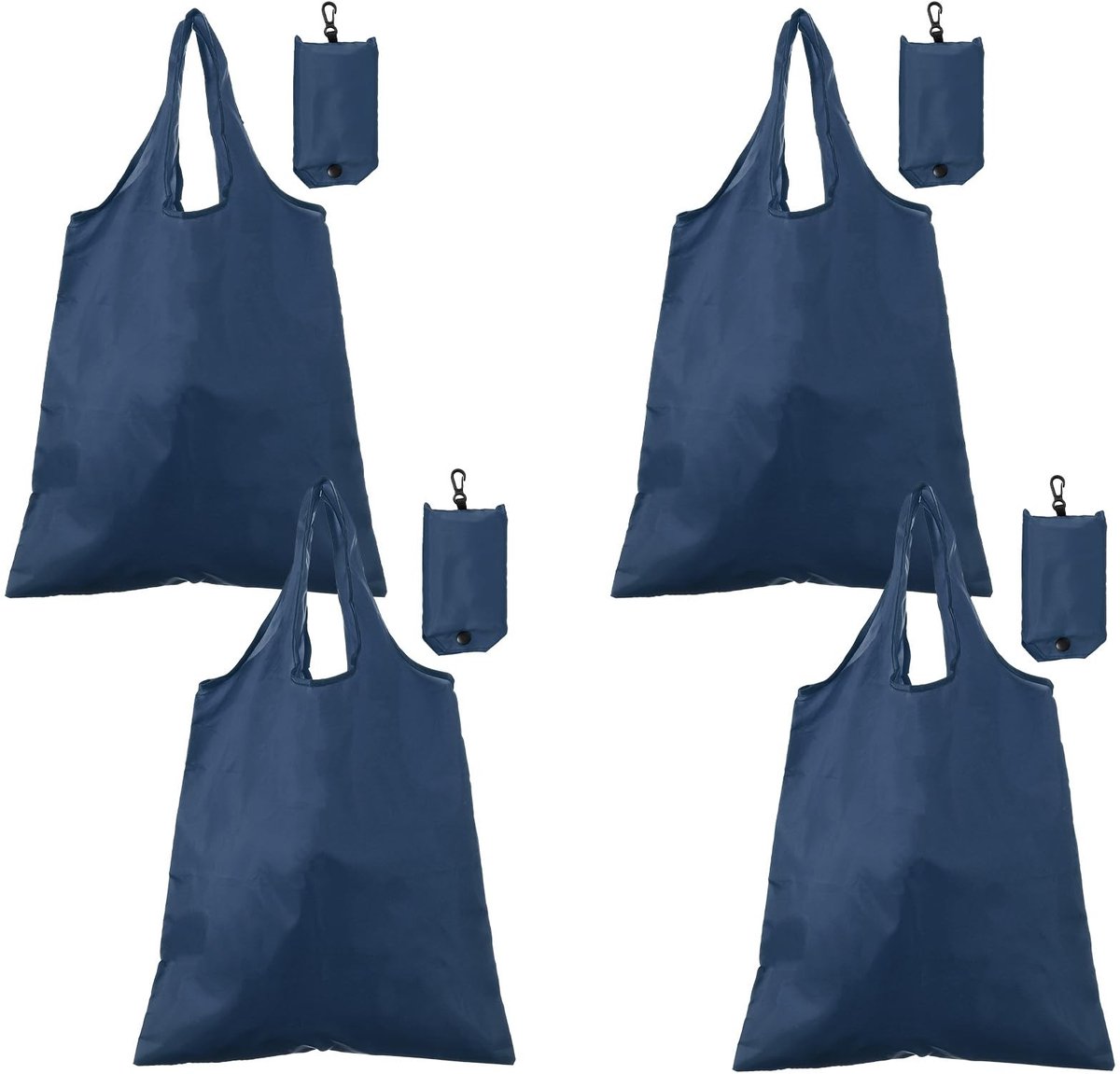Omgoods - Set van 4 Opvouwbare Reistassen voor Boodschappen