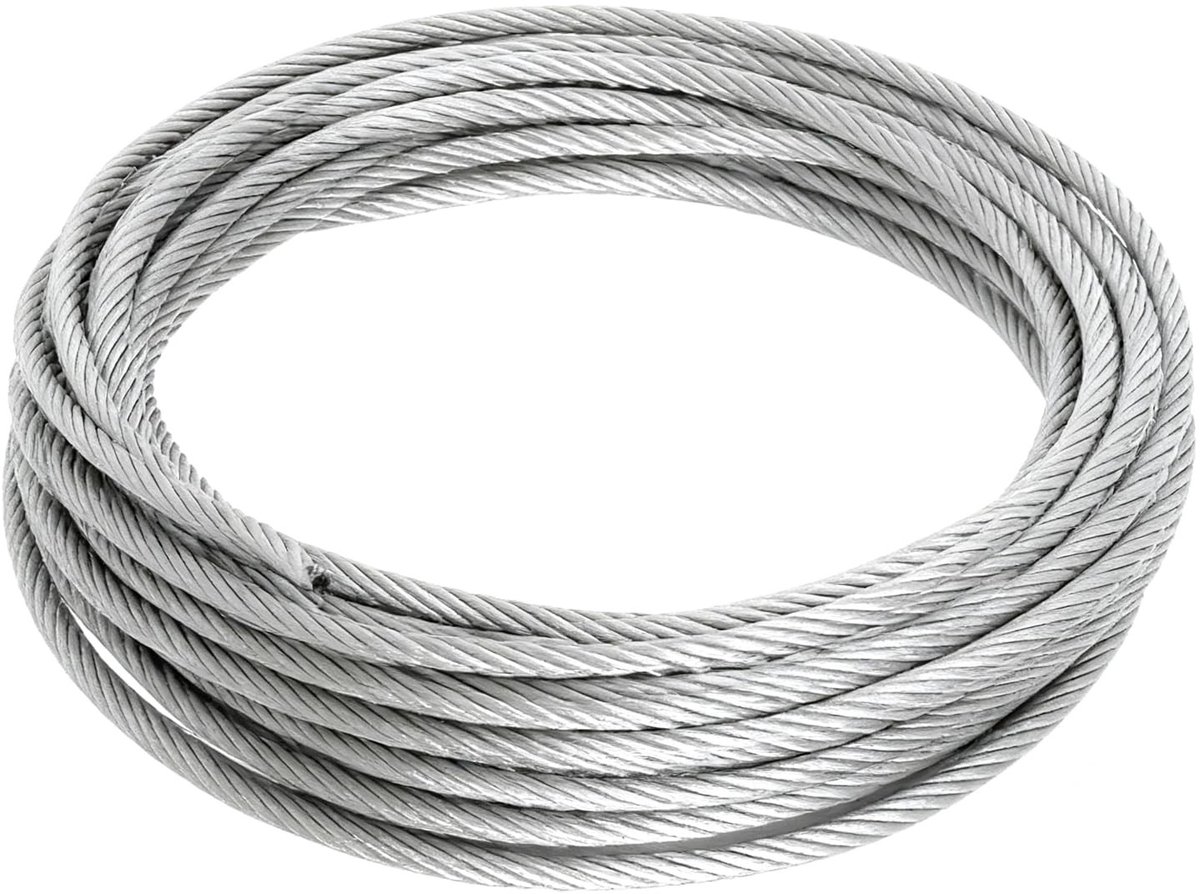 Omgoods - 8mm Flexibele RVS Kabel 10m voor Fietsen en Tenten