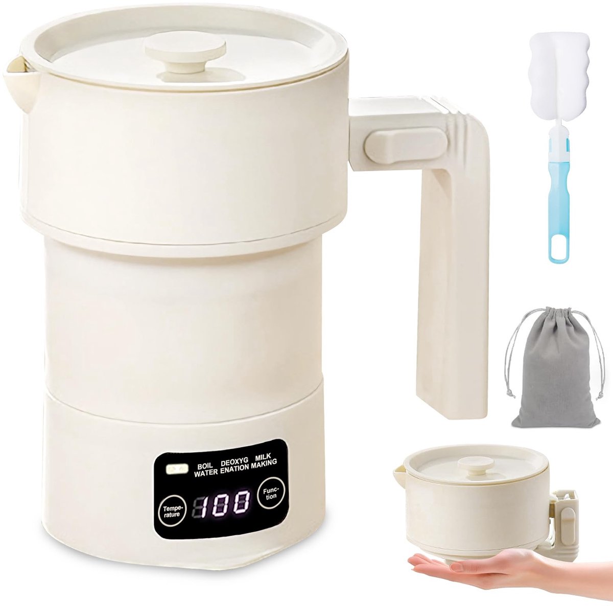Omgoods - Vouwbare Kettle van 600 ml voor Reizen en Kamperen