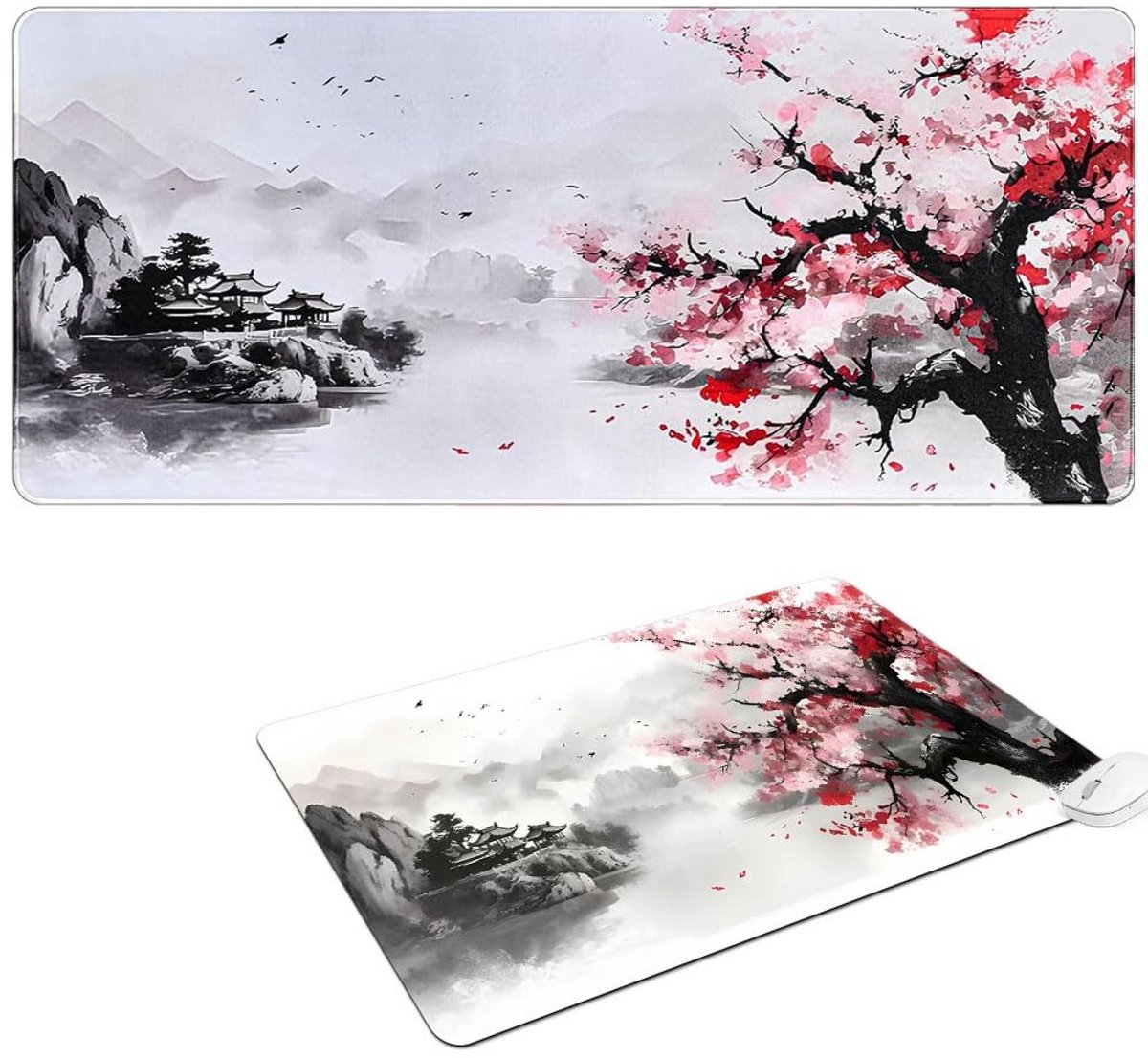 Omgoods - Japanse Muismat met Kersenbloesem Motief 800x300mm