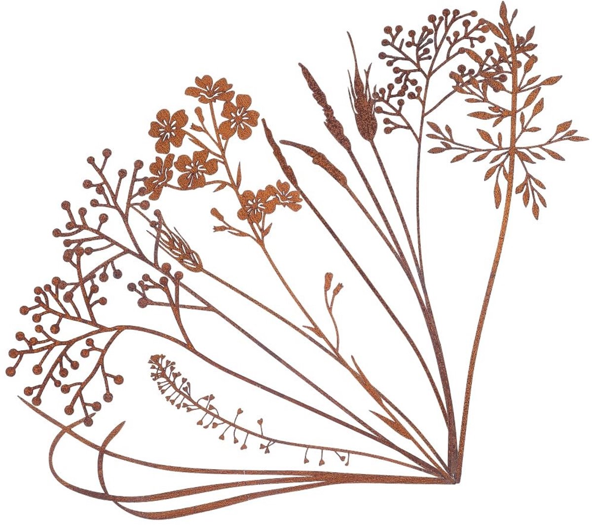 Omgoods - Set van 12 Decoratieve Metalen Tuinbloemen