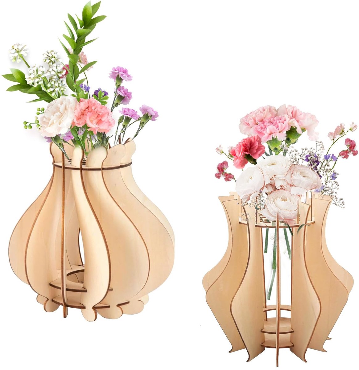 Omgoods - Houten Vaas voor LEGO Bloemen
