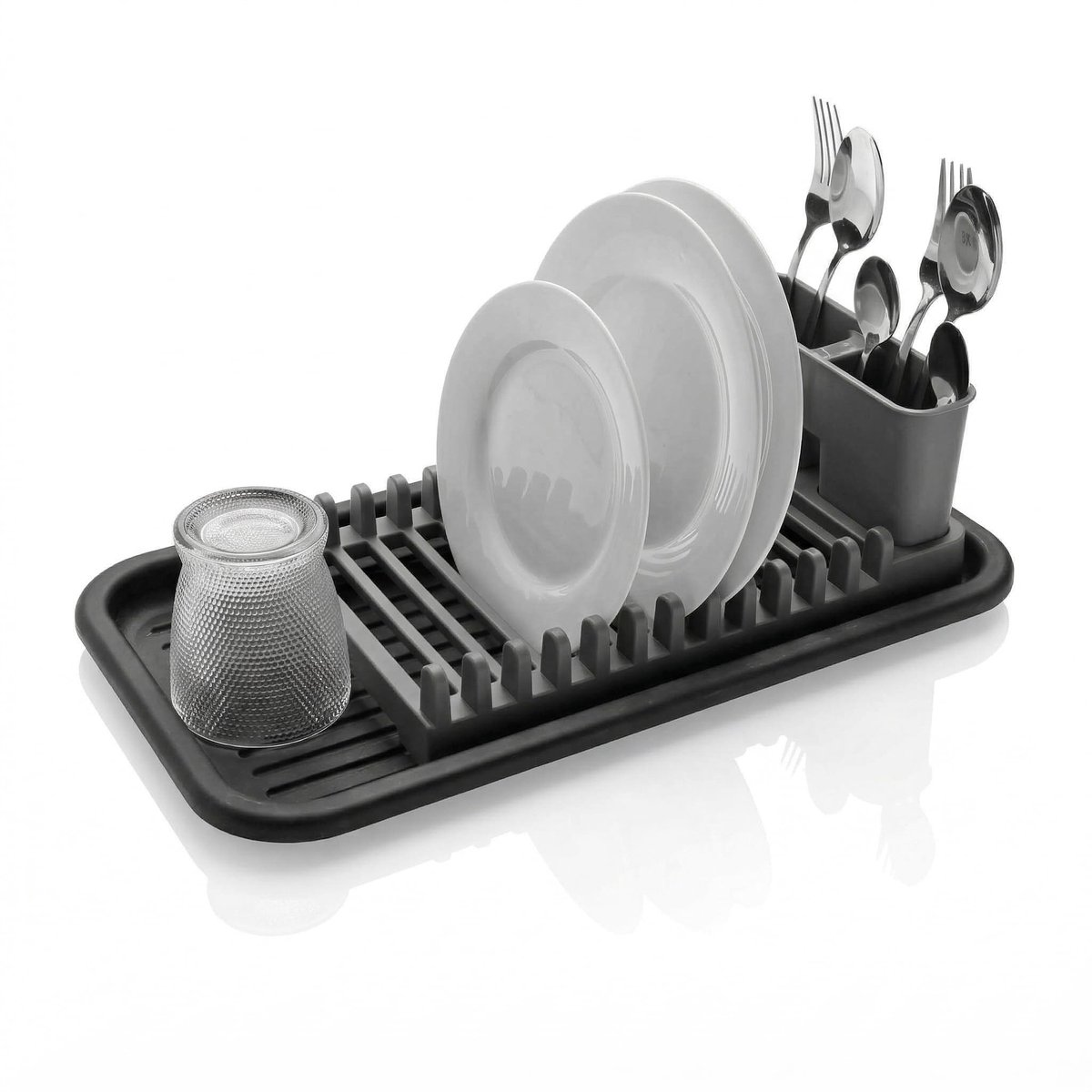 Omgoods - Compact Afdruiprek met Bestekhouder 44 x 24,5 cm