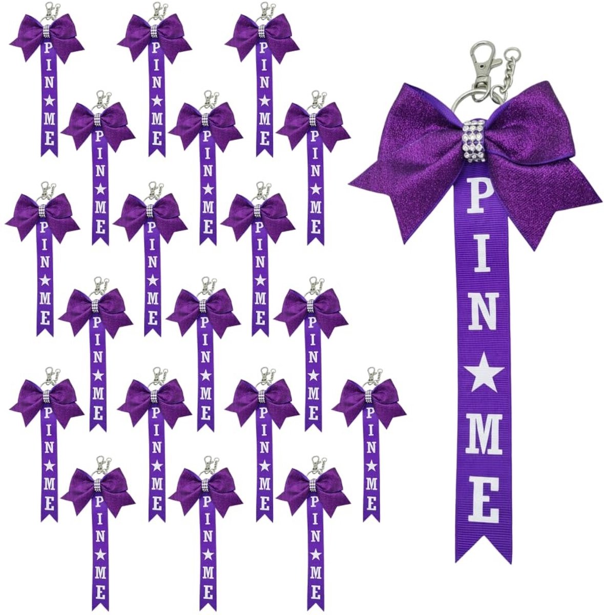 Omgoods- Sleutelhangers 20 Stuks - Lint Sleutelhangers - Rugzak Sleutelhangers - Cheerleader Sleutelhangers - Sport Sleutelhangers - Afstudeerfeestjes - Rugzakaccessoires
