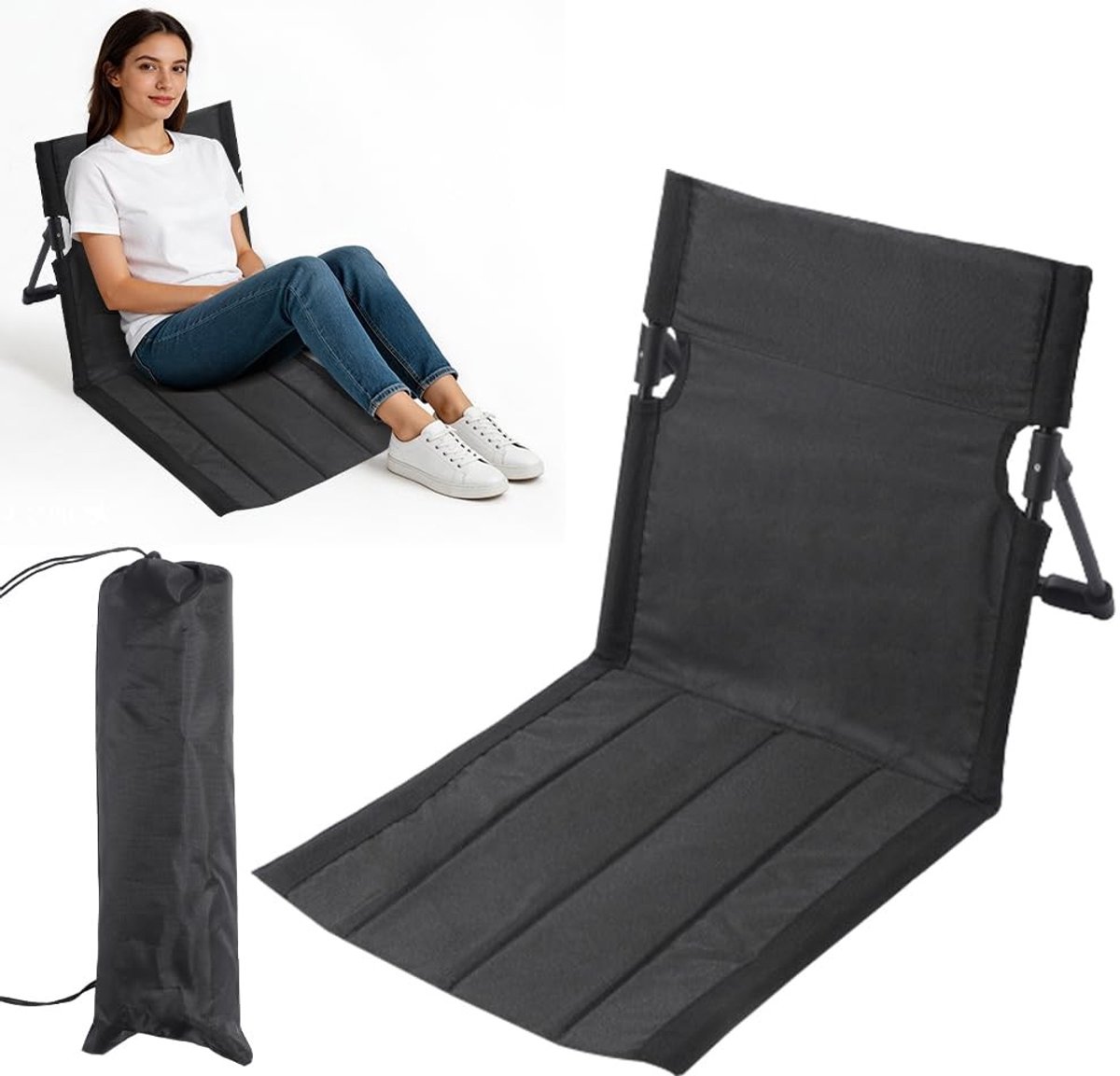 Omgoods - Vouwbare Strandmat met Rugleuning voor Comfort