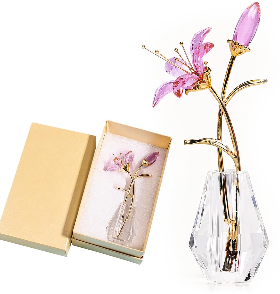 Omgoods - Handgemaakte Kristallen Leliebloem Decoratie