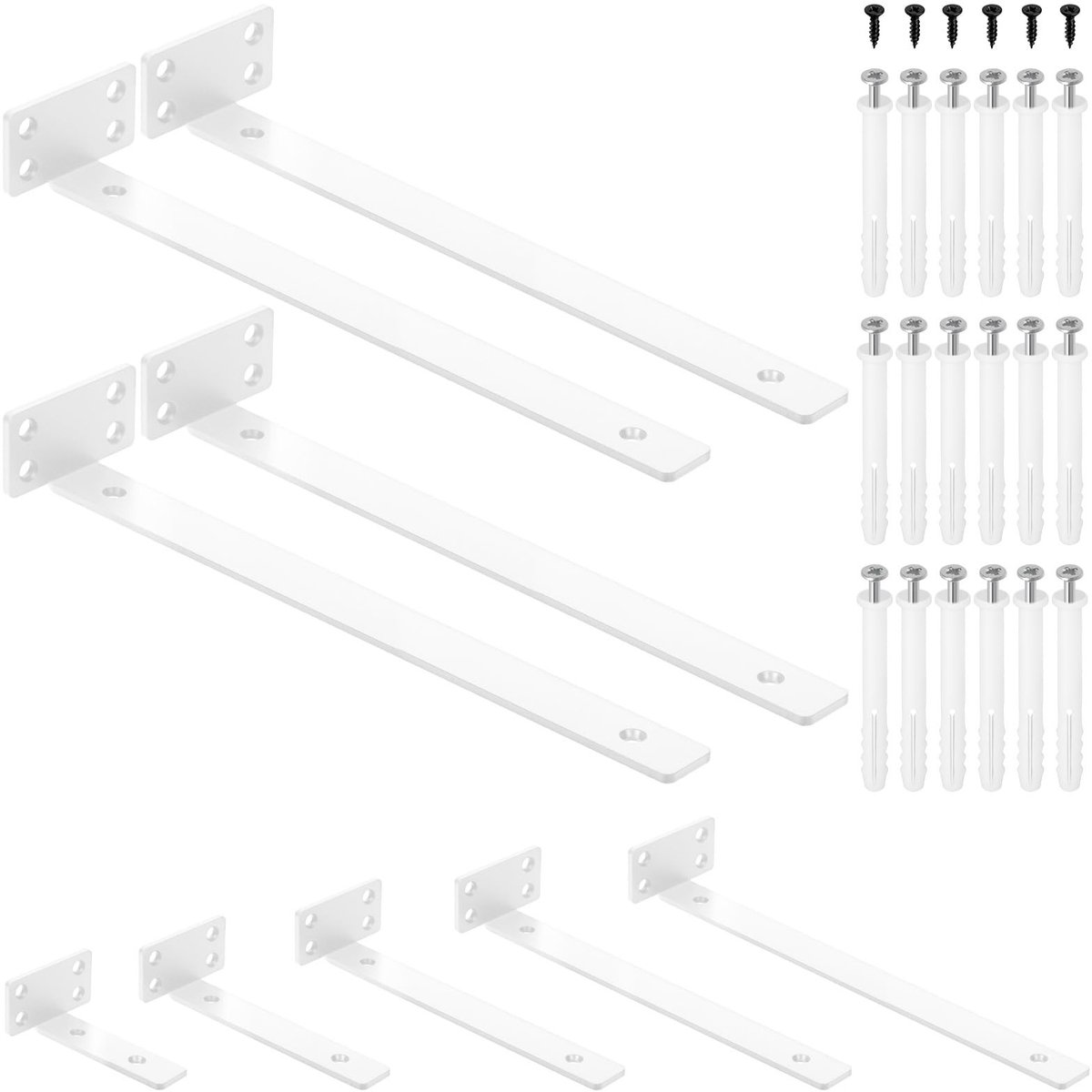 Omgoods - Set van 4 Robuuste Zwevende Plankdragers met Wandankers