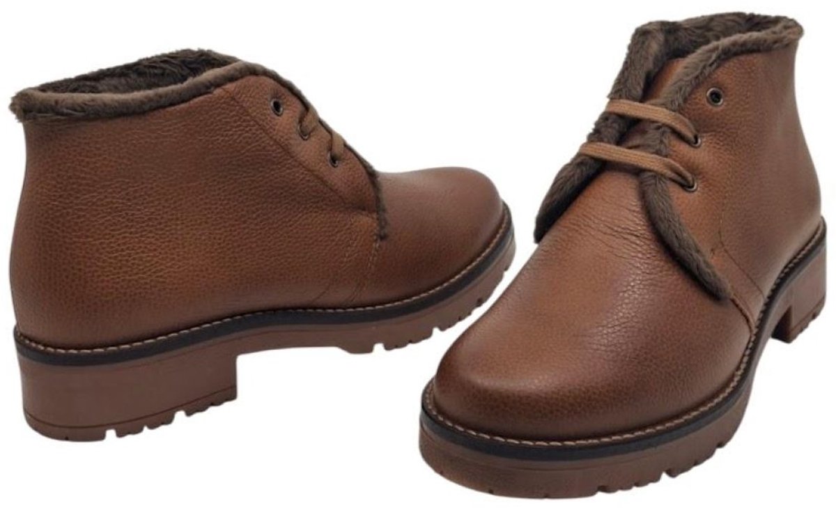 Pitillos cuero safari bottine in napa leder met wol