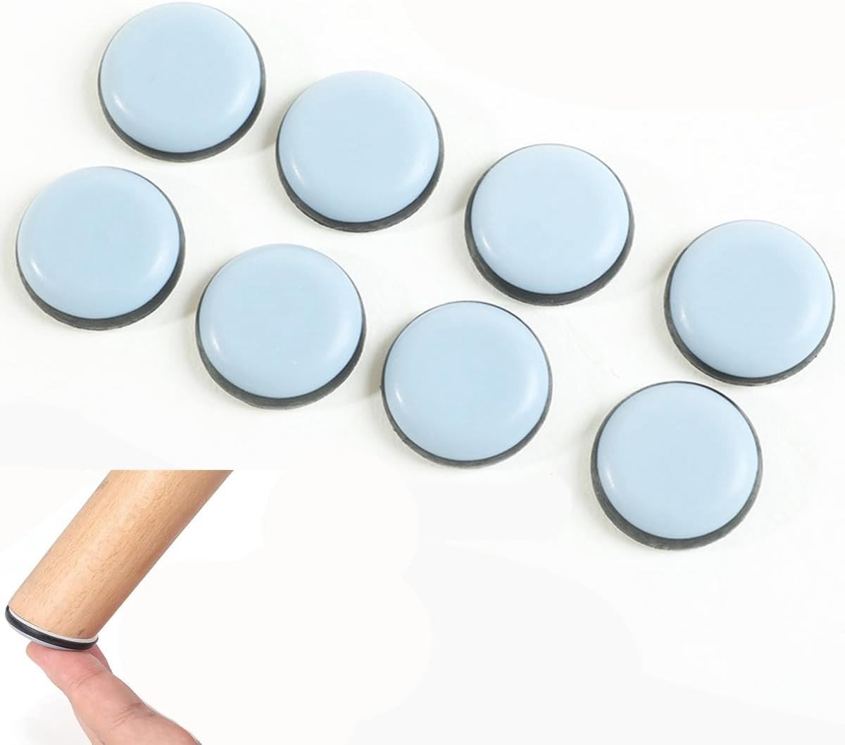 Zelfklevende meubelglijders, 20 stuks, Ø 25 mm, ronde glijders voor stoelen, vloerbescherming, effectieve bescherming tegen krassen en slijtage