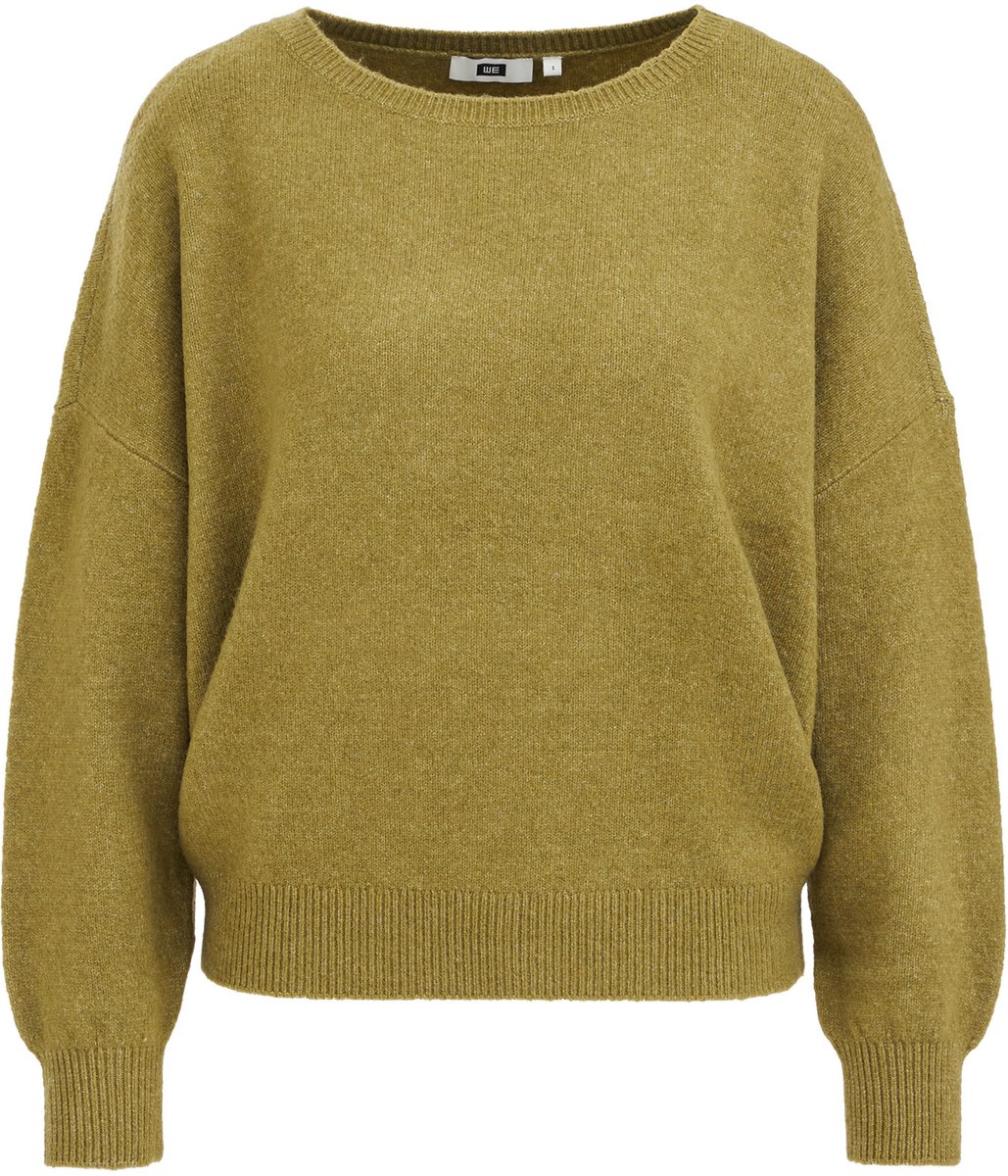 WE Fashion Dames oversized trui van wolmix met boothals