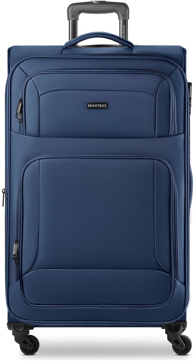 Smartbox Edition 04 4 wielen Trolley 78 cm met uitbreidingsplooi - Zachte bagage - Combinatieslot - navy
