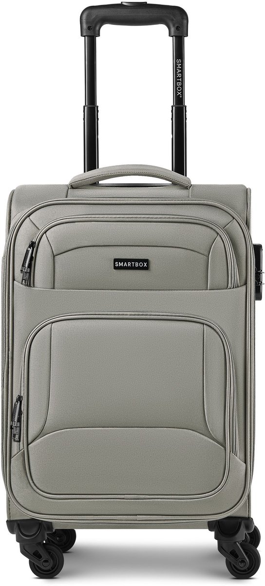 Smartbox Edition 04 4 wielen Cabinewagen 55 cm met uitbreidingsplooi - Zachte bagage - Combinatieslot - taupe grey