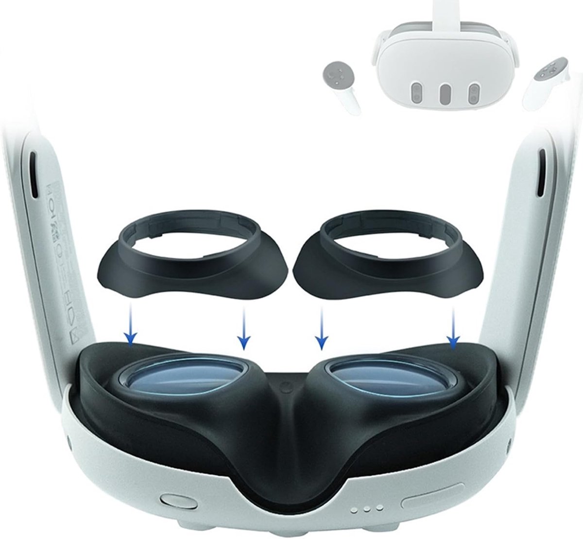 Bril Spacer Anti-kras Ring Past voor Meta Quest 3, Voorkom Bijziendheid Bril van Krassen VR Headset Lens - VR Lens Protector Accessoires