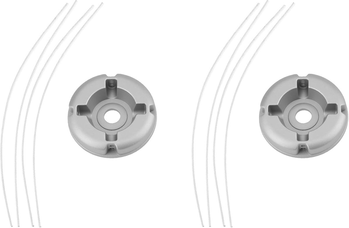 2X Aluminium Grasmaaier Trimmer Hoofden Met Staaldraad Touwen Voor Universele Grasmaaier Trimmer Hoofden