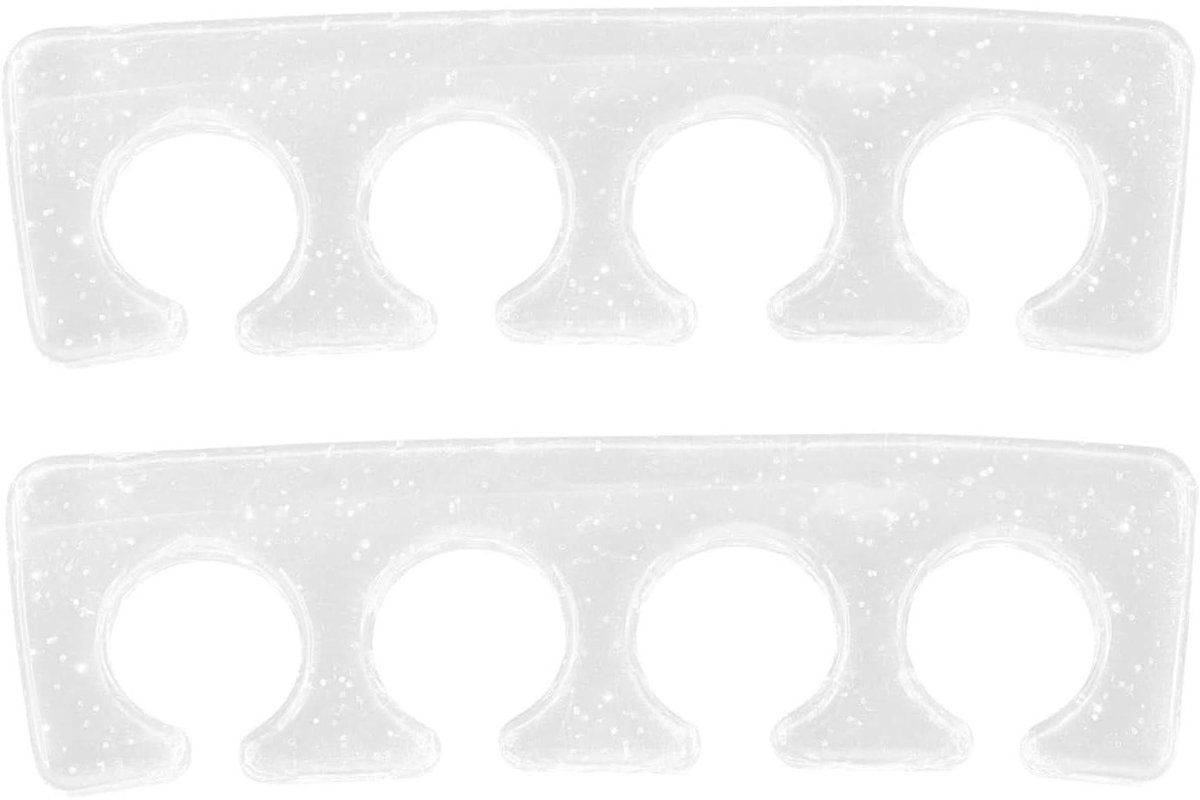 Teenspreiders - Voet scheiders - Pedicure aanbrengen - Siliconen materiaal - 9.5x2.7cm - Transparant