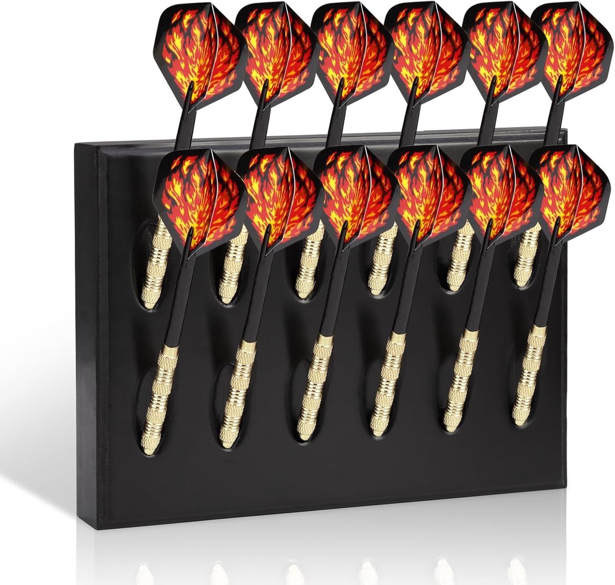 SnelShoppen - Dart houder standaard houten dart houder zwart voor alle soorten dartpijlen, robuuste opslag voor dartaccessoires, ideaal voor thuis en