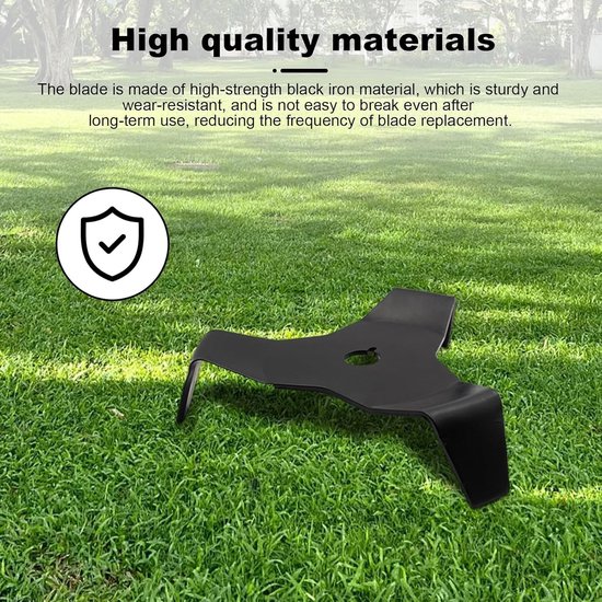 SnelShoppen - Mulchmes Freischneider 300mm - 3 Snijkanten - Zwarte Ijzer - Tuin Accessoire voor Grastrimmer - Dikker en Duurzaam - Tuinonderhoud — afbeelding 2