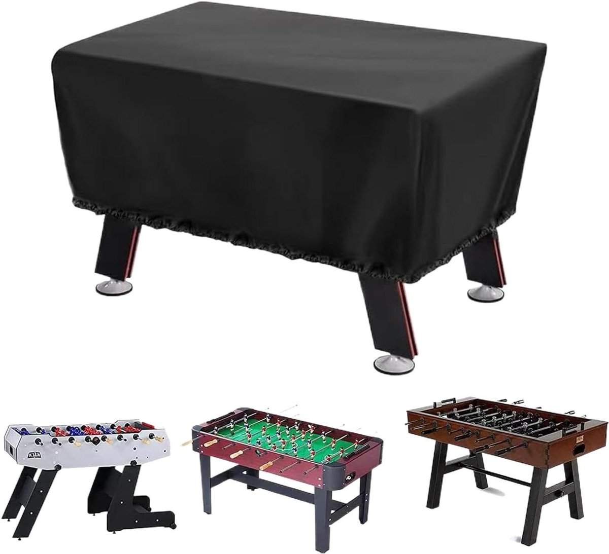 Speeltafelkleed - Beschermhoes Tafel - Bescherming Buiten - Waterdicht Stof - 160 x 115 cm - Zwart