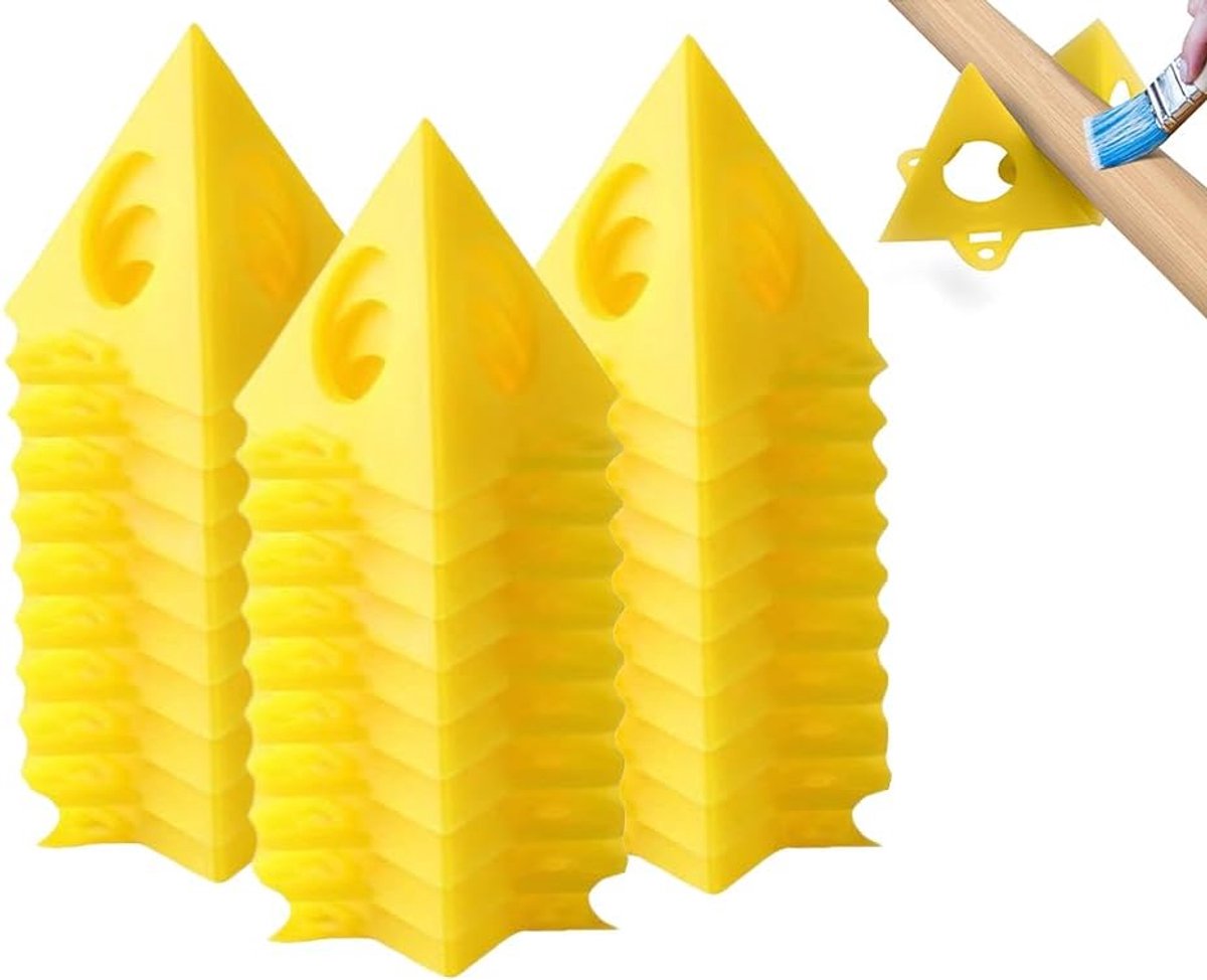 Piramidestandaard 40 Stuks - Gele ABS Kunststof - Driehoekig Ontwerp - Perfect voor Handwerk en Schilderen - ShopVlot