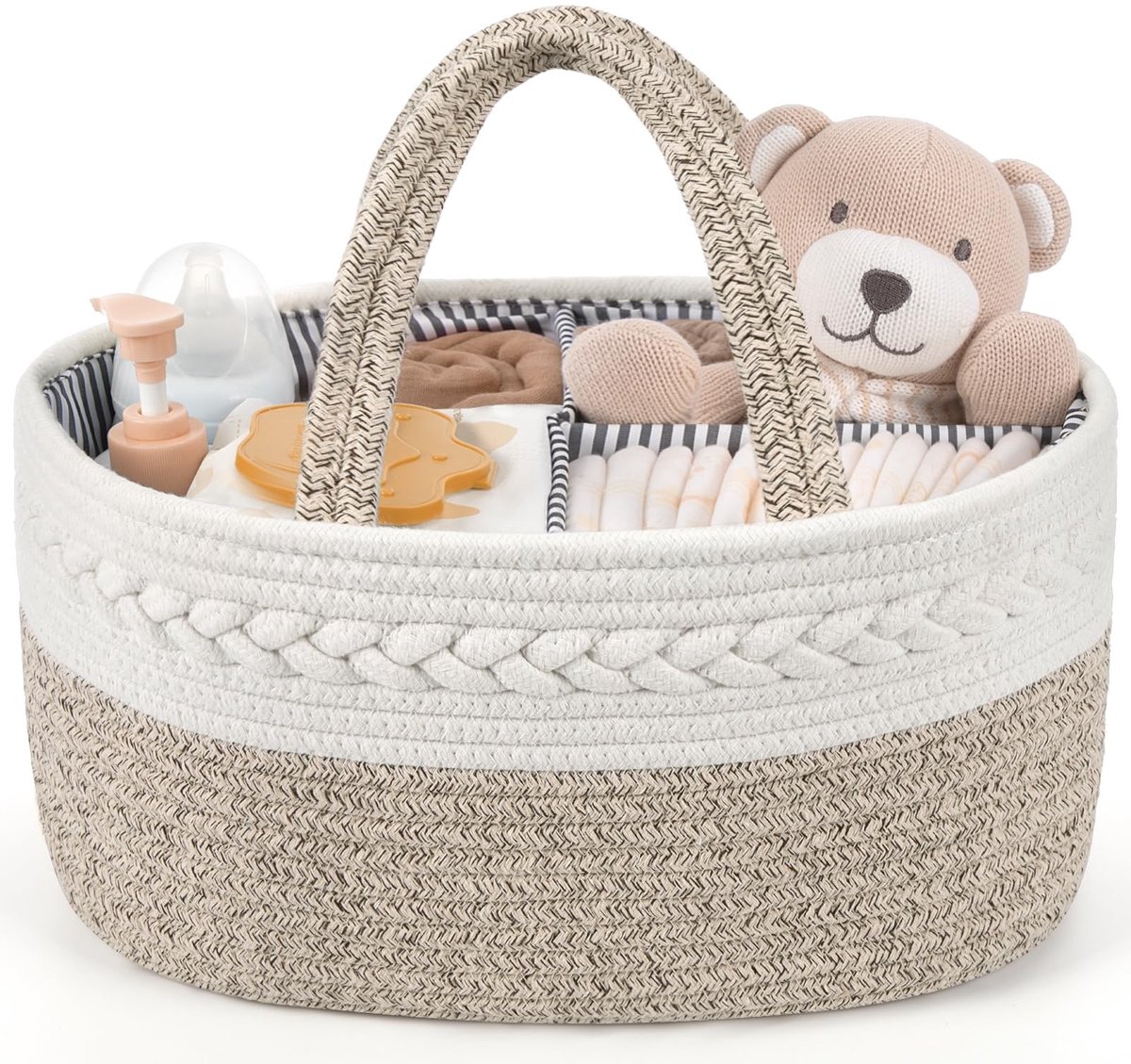 Omgoods - Diaper Caddy - Grote Stevige Opbergmand voor Baby Essentials