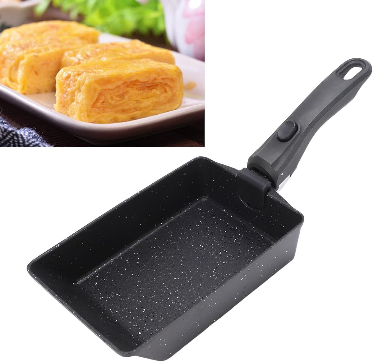 Tamagoyaki Pan - Japanse Omeletpan Eierpan - Ontbijt Koken - Anti-aanbaklaag - Niet gespecificeerd - Zwart