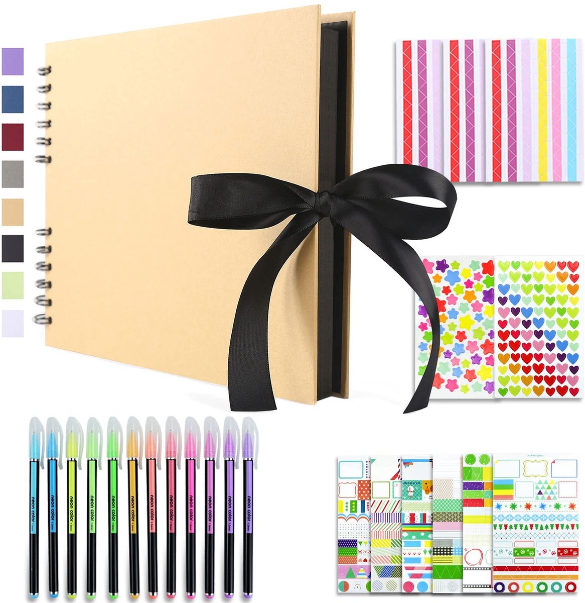 Omgoods - Scrapbook Kit Fotoalbum 28.5x21cm DIY met 80 Pagina's