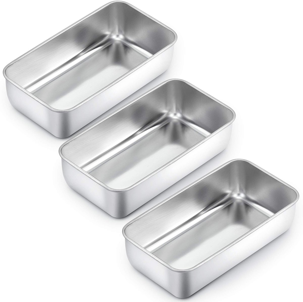 Omgoods - Stainless Steel Bakvorm Set - 3 Stuks voor Brood en Taart