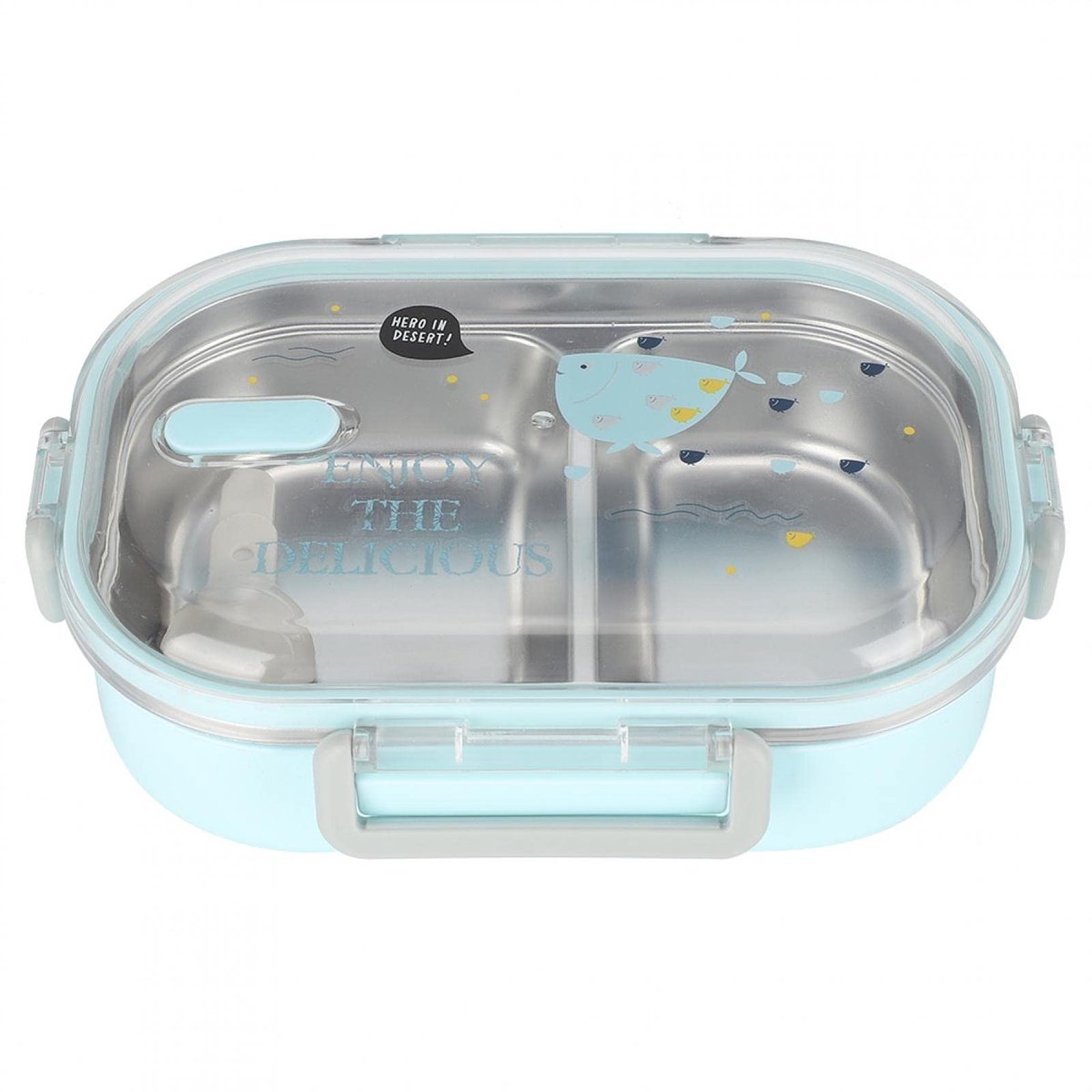 Omgoods- Lunchcontainer 650 ml thermisch geïsoleerd - Lekvrije Thermosfles - Bento Box - Plastic Lepel - Soepkom 300 ml - Gewicht 350g - Broodtrommel