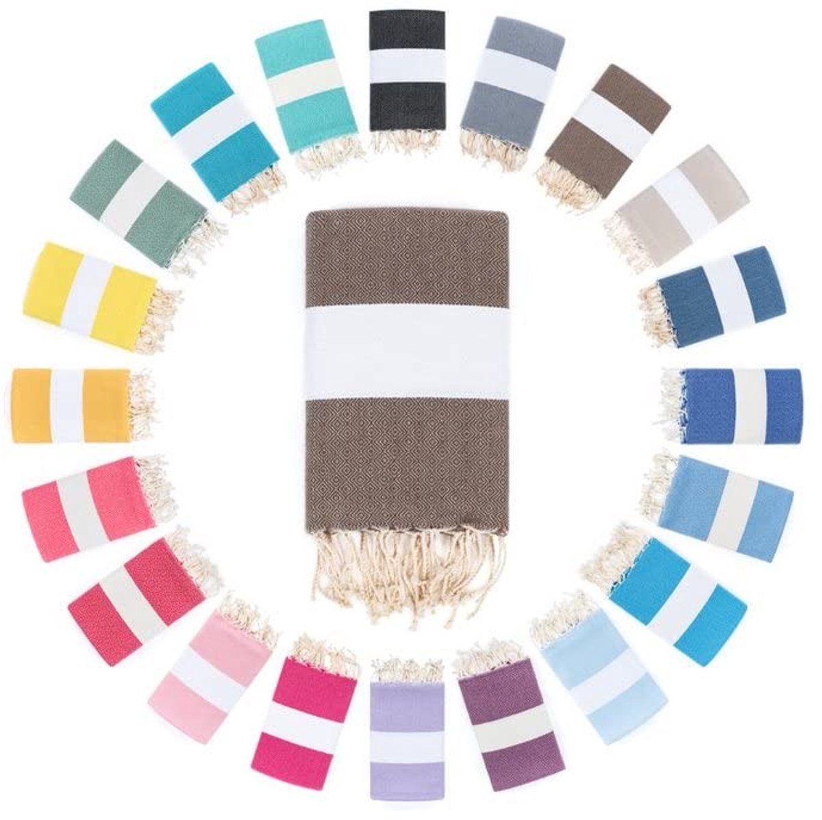 Omgoods - Diamant Fouta Hammam Handdoek - XXL 100 x 200 cm - 100% Katoen, Lichtgewicht en Absorberend