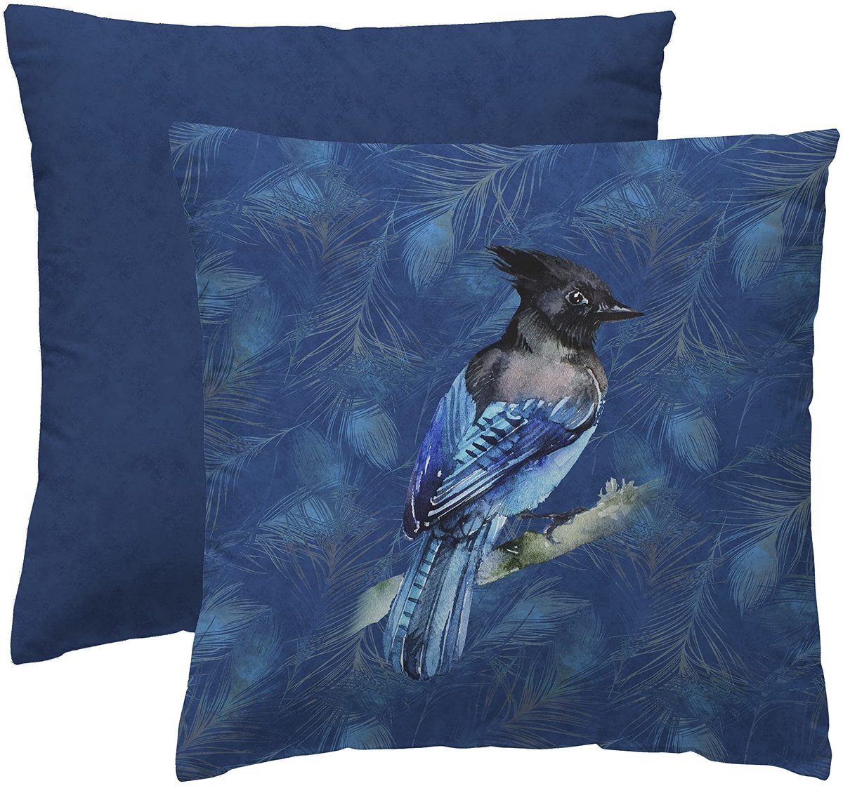 Omgoods - Velvet Kussen met Exotic Print 45 x 45 cm