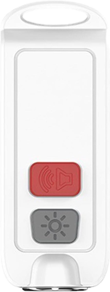 Persoonlijk Veiligheidsalarm - Zelfverdediging Sleutelhanger - Noodsituaties Gebruik - 130dB Sirene LED - 7.1L x 8B x 1.8H cm - Wit