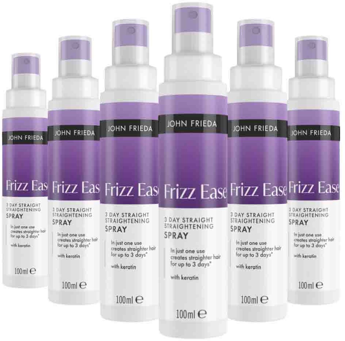 John Frieda - Frizz Ease 3-Day Straight Spray - 6 x 100 ml - Voordeelverpakking