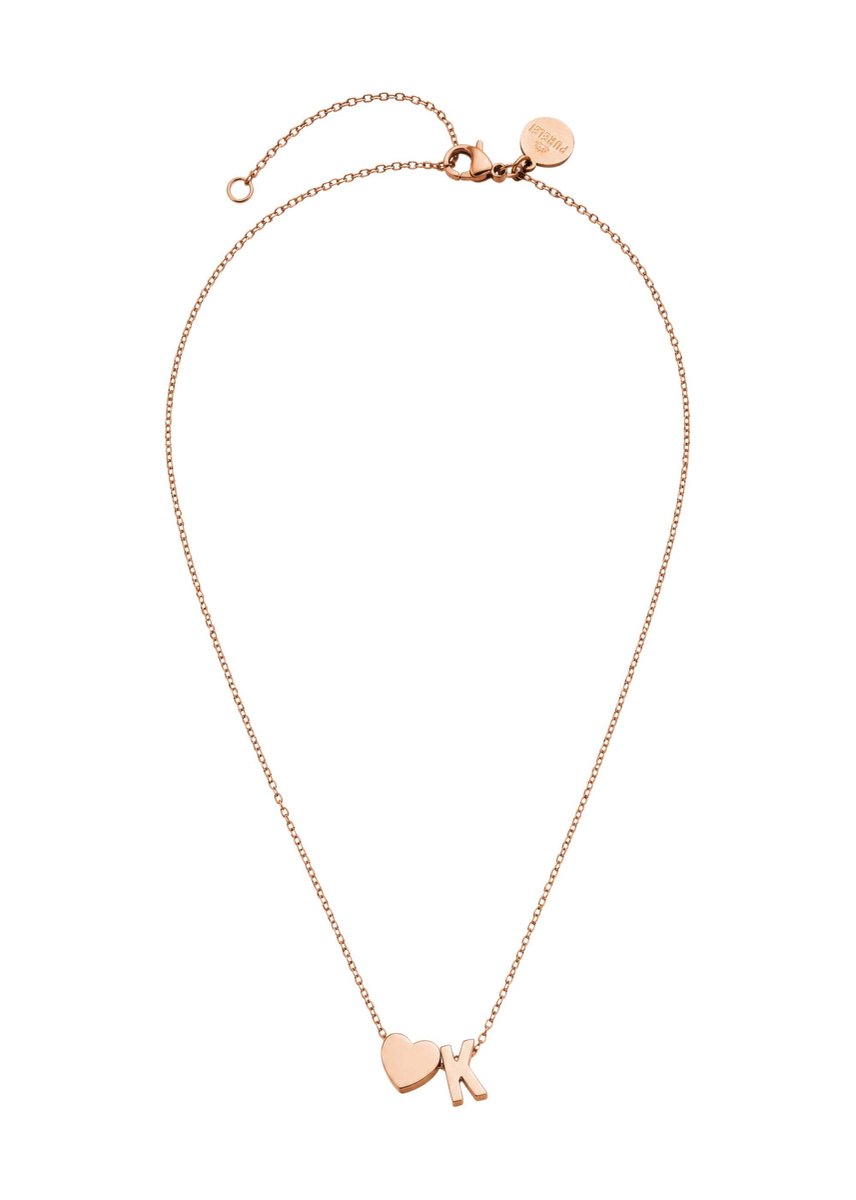 PURELEI Ketting Letter Heart K