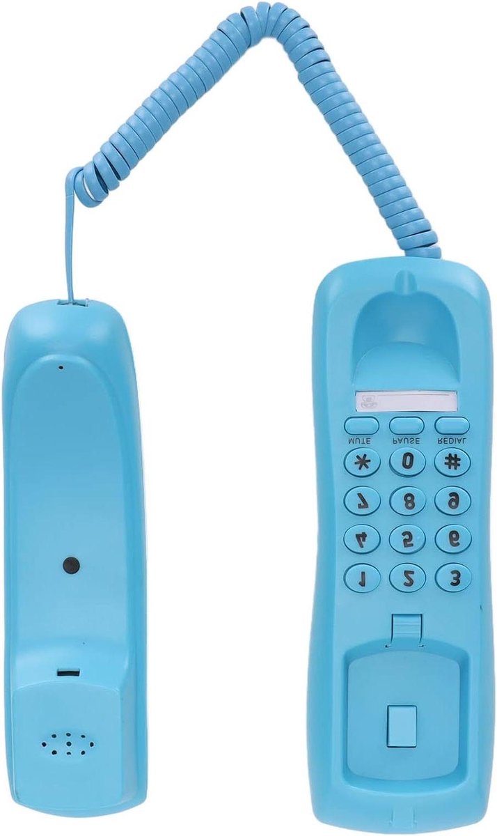 Vaste Telefoon - Bureautoestel Analoog - Thuis Kantoor - Mini Formaat - 20 cm - Blauw