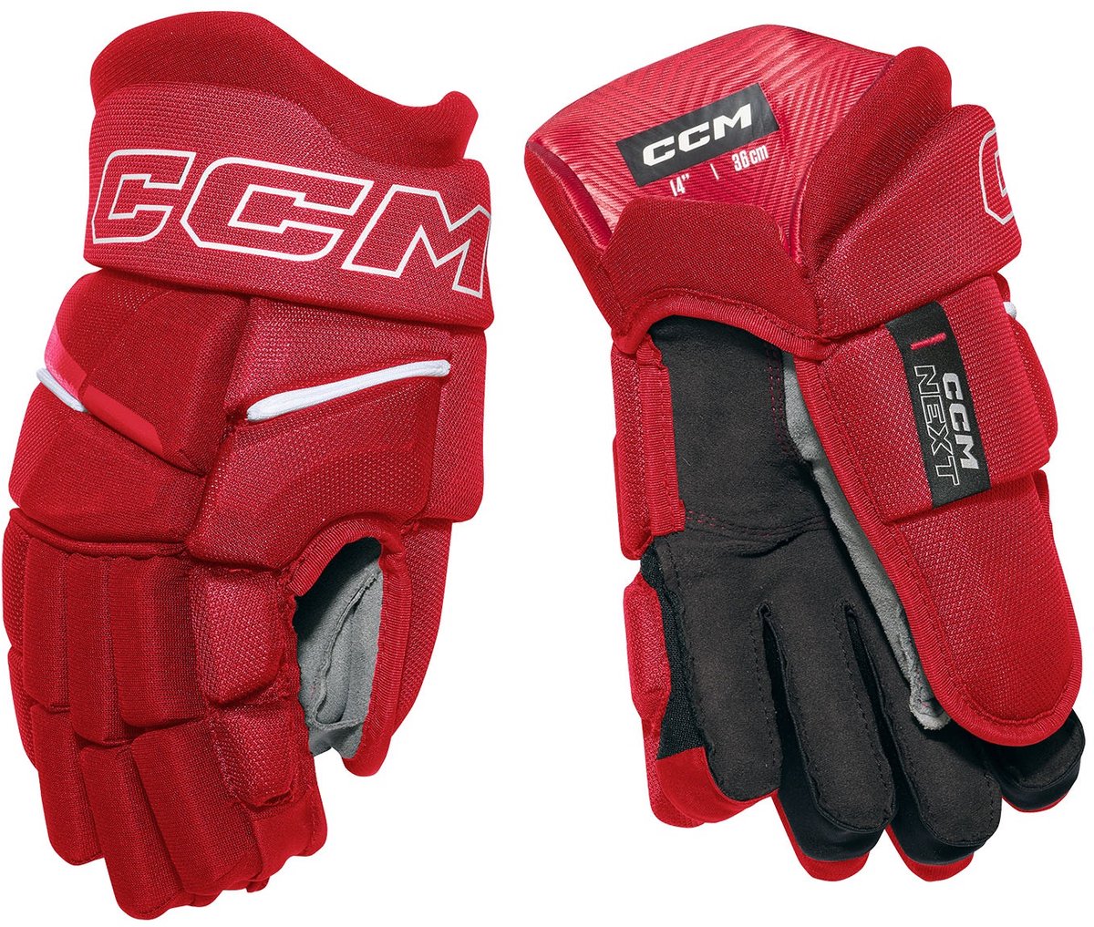 CCM Next 26 IJshockeyhandschoenen - Senior - Rood/Wit - 14 - Sensalast - Anatomisch