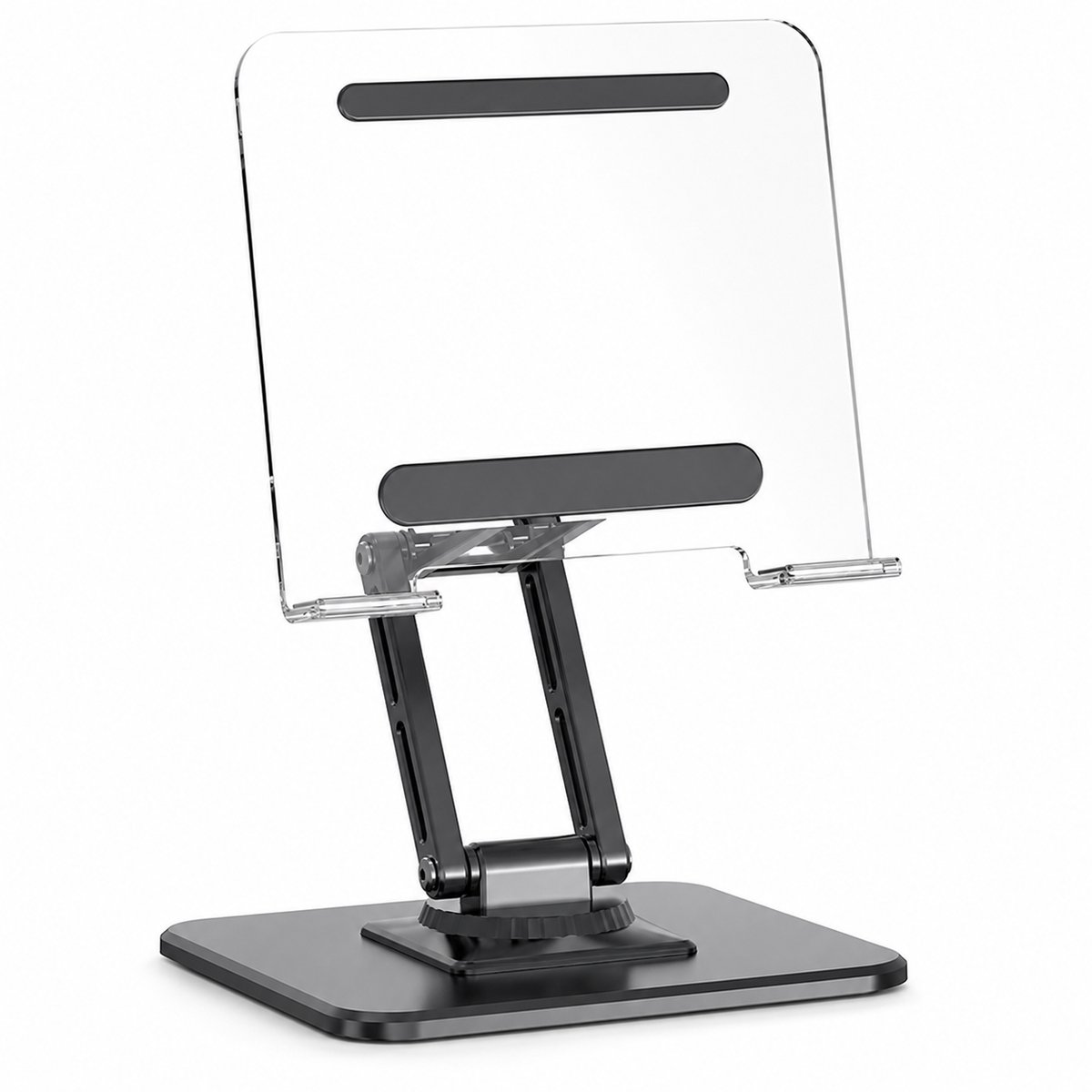 VHV - Tablethouder - Opvouwbare 360° draaibare standaard - Verstelbaar en antislip - Voor tablet en smartphone - Zwart