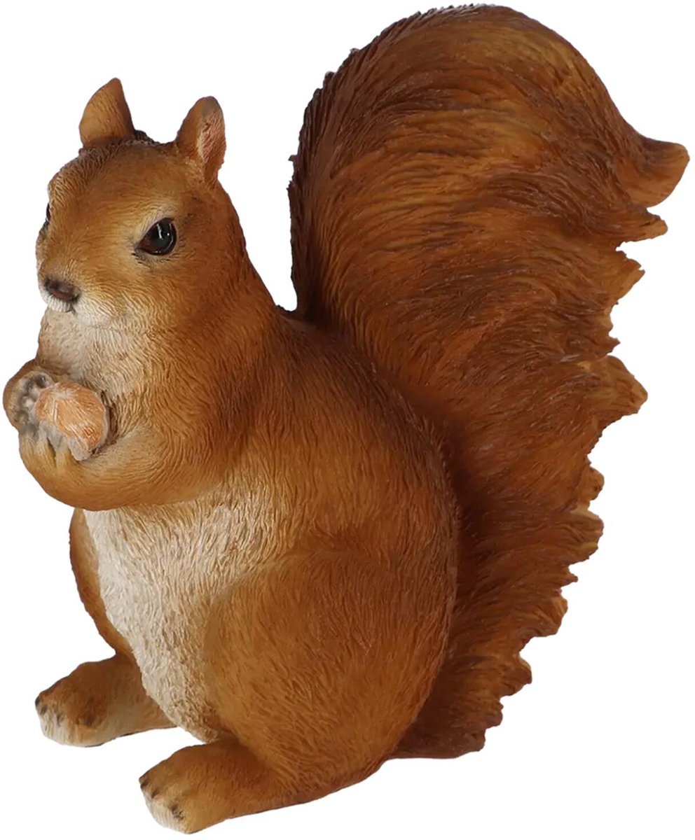 Esschert Design dieren beeldjes - eekhoorn - 19 x 19 - bosdieren - polyresin - decoratie - tuin en huis