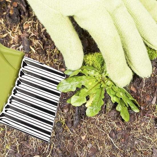 Onkruidborstel RVS - Voegenreiniger Tuin - Onkruid Verwijderen - Hefboomprincipe - 10.8 x 9.5 cm - Groen Blauw — afbeelding 3