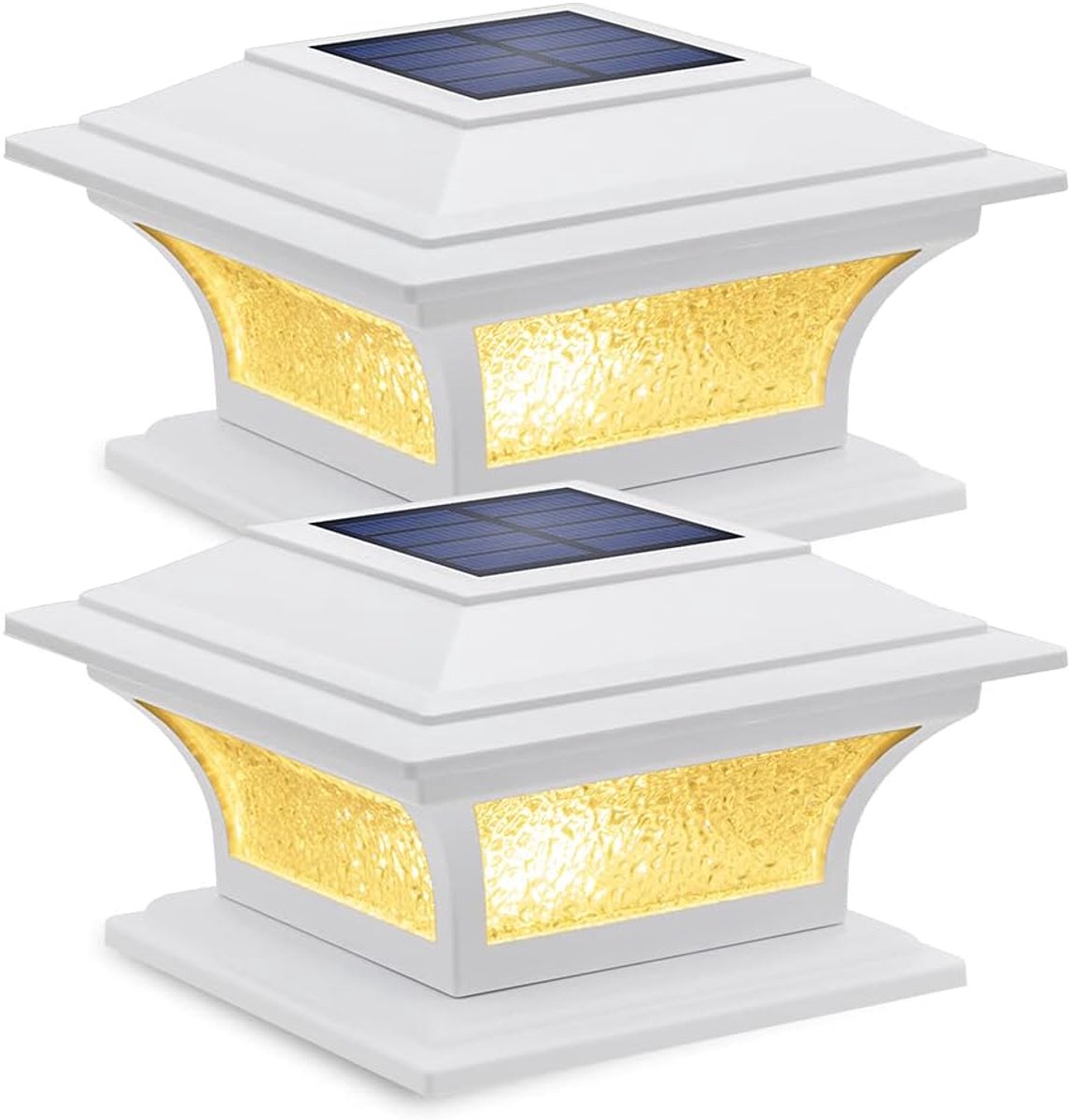 Tuinfakkel Solar Lamp - 2 Kleurmodi Warm Wit/Koud Wit - Glas en Staal - Creëert sfeervolle patronen - ShopVlot