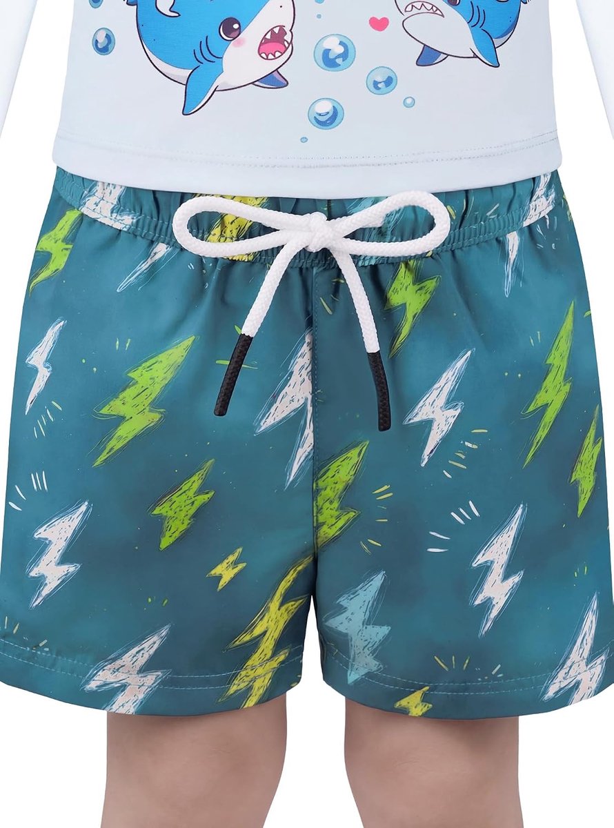 Zwembroek Snel-drogend met Rekbare Compressie Voering, Strandshorts voor Peuter, Maat 2 jaar tot 6 7 8 10 12 14 16