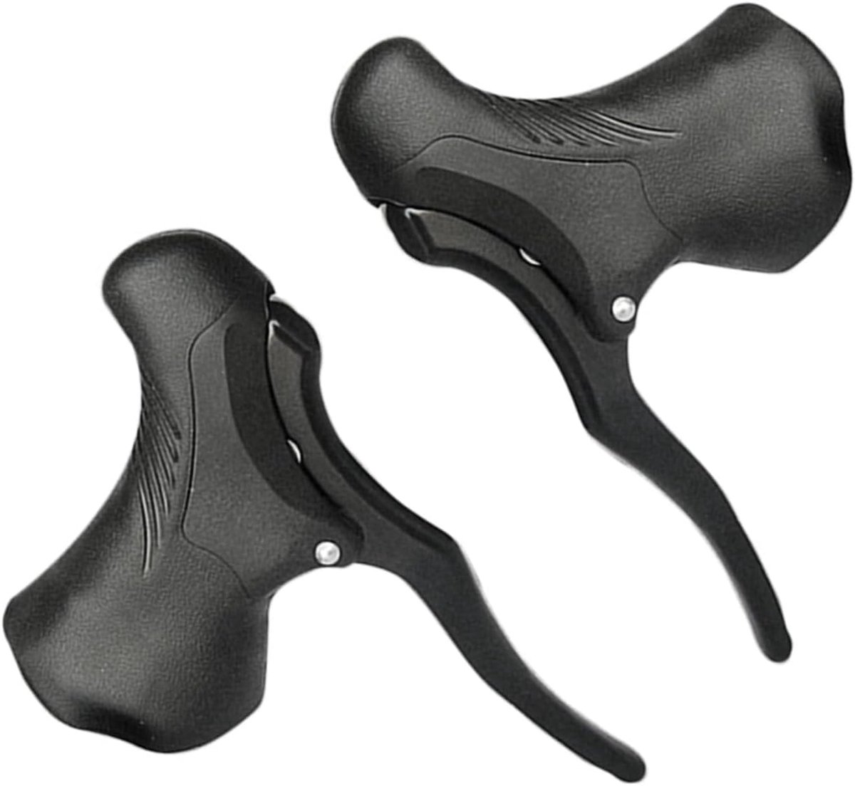 Road Bike Brake Lever, Universal Hand Brakes Hendel Aluminium Legering ABS Handgrepen Handgrepen voor 22.2-23,8 Mm Stuurdia (BLACK)