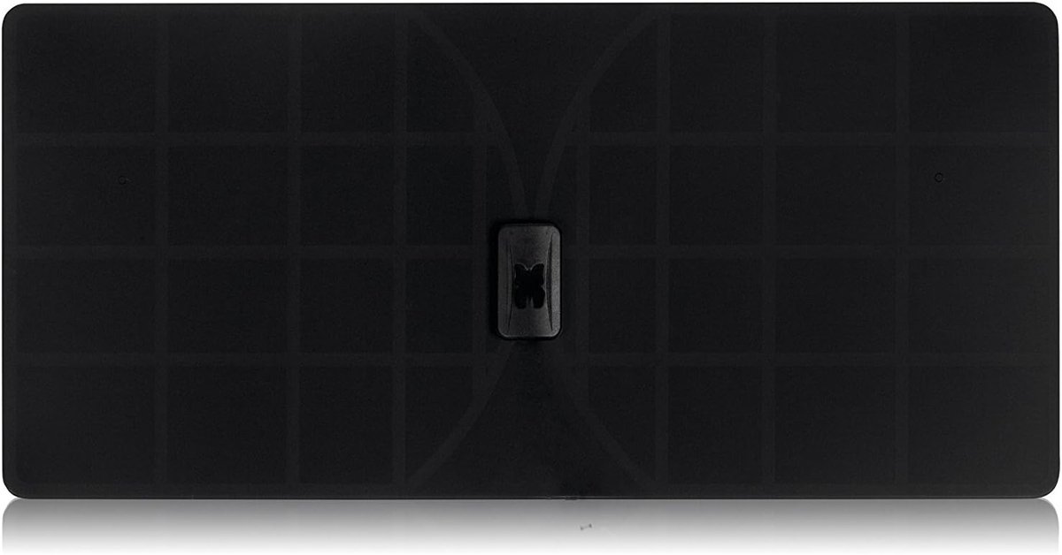50 Black Indoor Freeview HDTV-antenne - True 50 Mile multidirectionele platte papier-dunne antenne met 4G-filter voor maximale Freeview/UHF/VHF/FM/USB