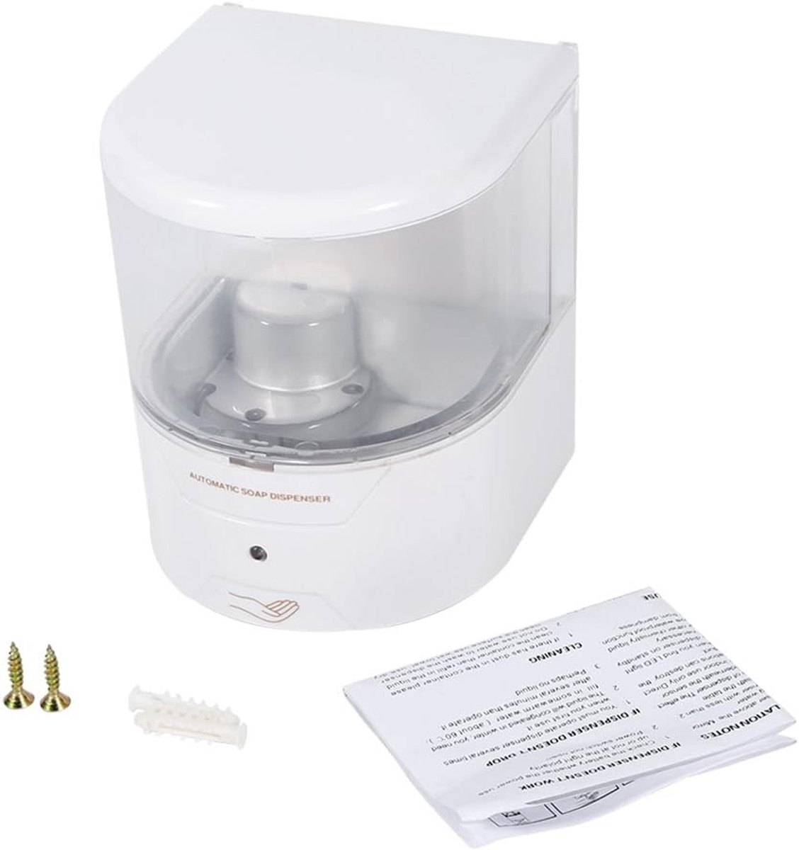 SnelShoppen - Automatische Zeepdispenser 600ML Aanraakloze Elektrische Zeeppomp Wandmontage met Infrarood Beweging voor Toilet, Hotel, Kantoor, Thuis,