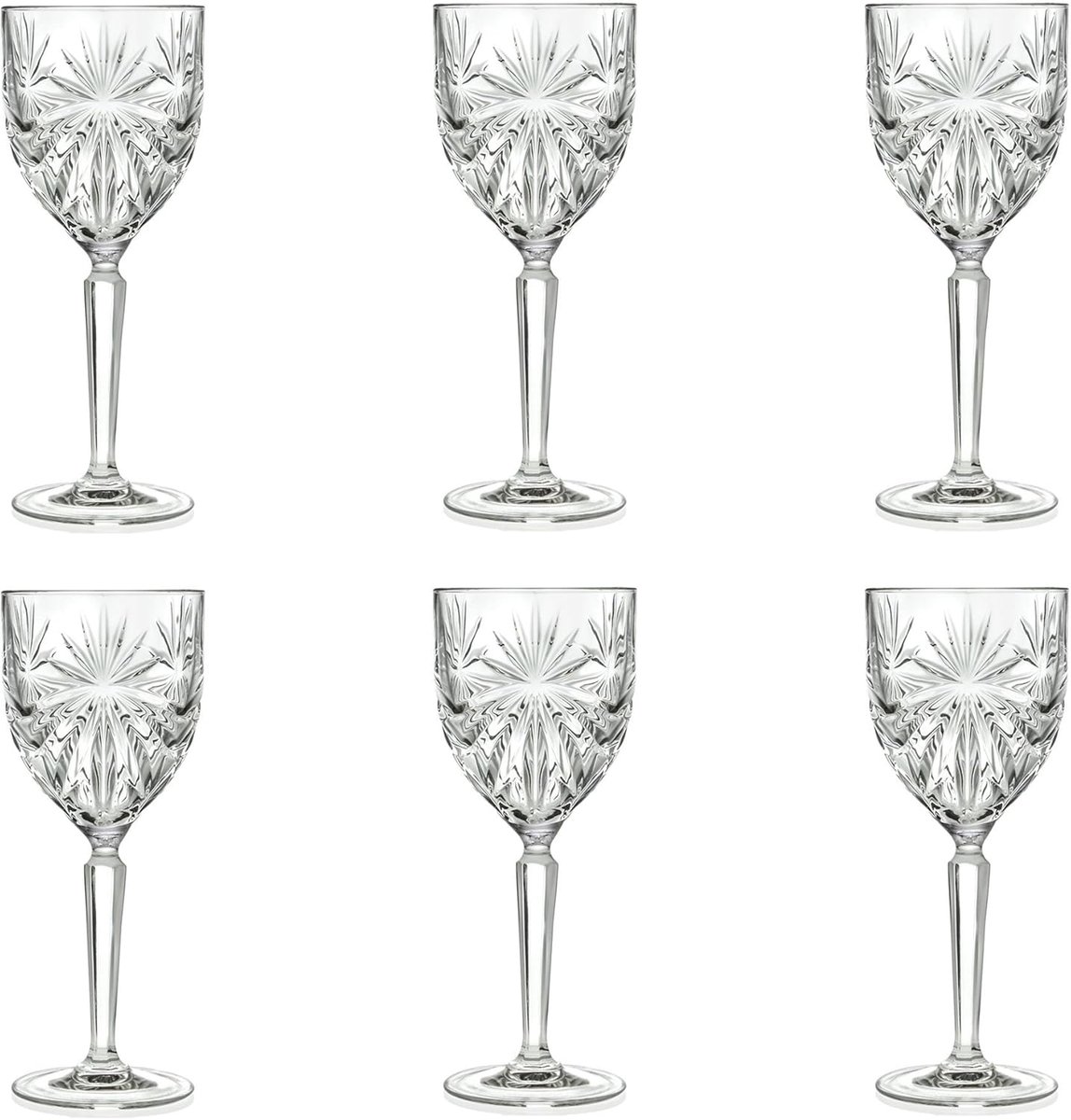 Wijnglazen 230ml - Luxe kristal - Set van 6 - Perfect voor nieuwelingen - ShopVlot
