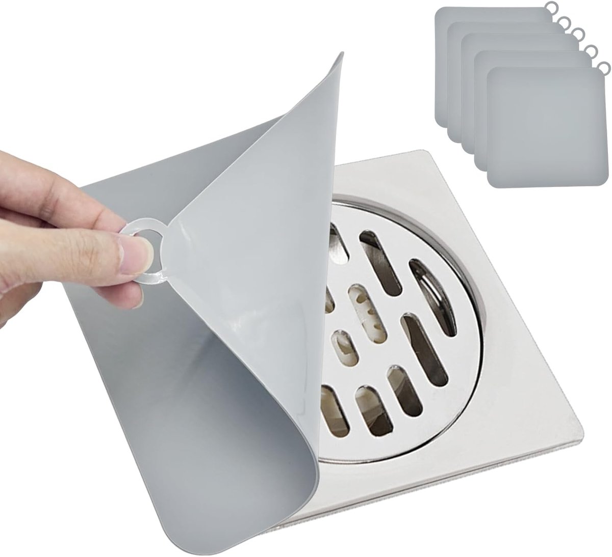 2 stuks anti-geur-doucheafdekking, siliconen vloerafvoermat, rioleringsanti-geurmat, deodoriserende afvoerafdekking voor keuken, douche, bad