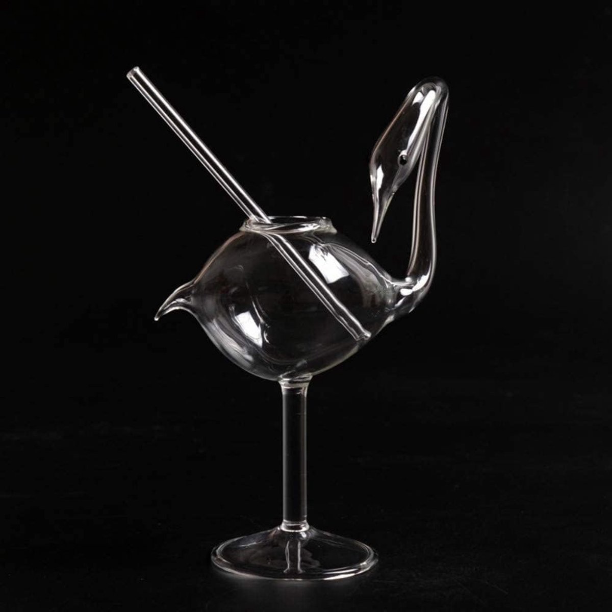 Port Sipper Bril Little Swan Cocktail Glas Creatieve Vampier Glas Stro Glas 1 Pack Kleine Zwaan