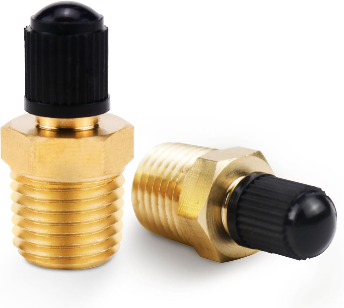 1/4 Inch NPT Messing Luchtcompressor, 2 Stuks, Banden, Luchtventiel, Testventiel, Autoventiel, Tankvulventielen, Bandenventiel, Adapter